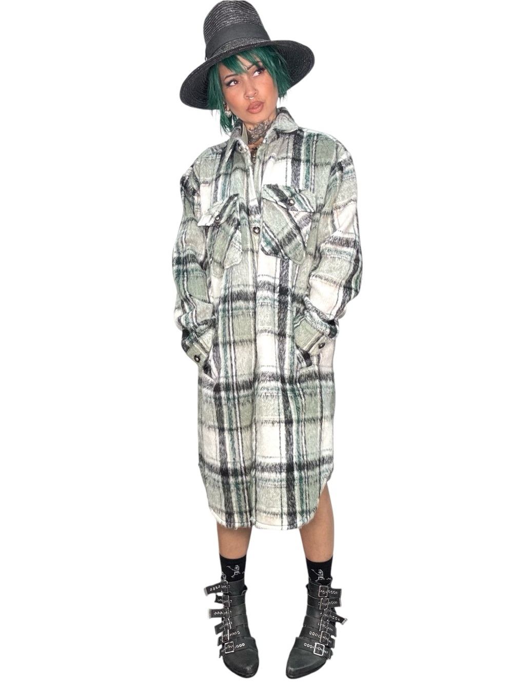 Tribal Jeans Oversized faux fur coat